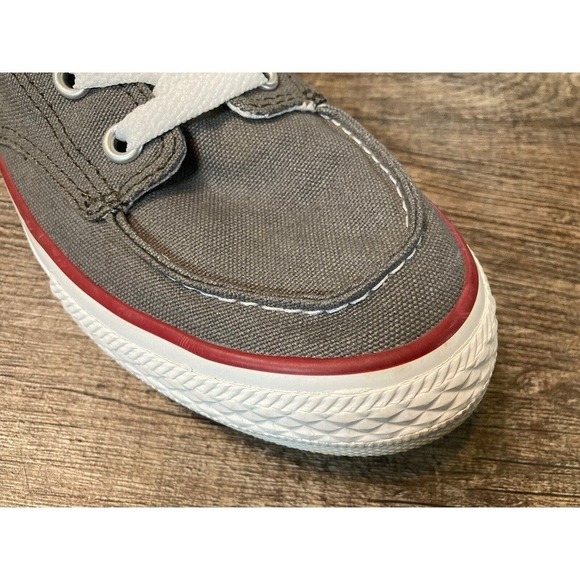 CONVERSE ALLSTAR Boat Style Sneakers Gray Canvas Youth 3 Women’s 5.5 - Picture 12 of 12